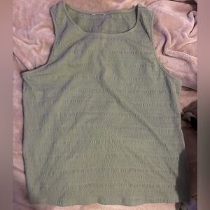 💰5/$10 Sleeveless Textured Tank Top - Sage Green